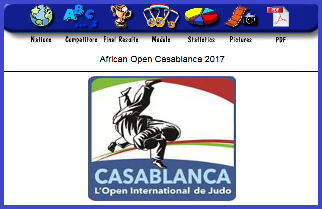 РЕЗУЛЬТАТЫ МЕЖДУНАРОДНОГО ТУРНИРА ПО ДЗЮДО AFRICAN OPEN CASABLANCA 2017